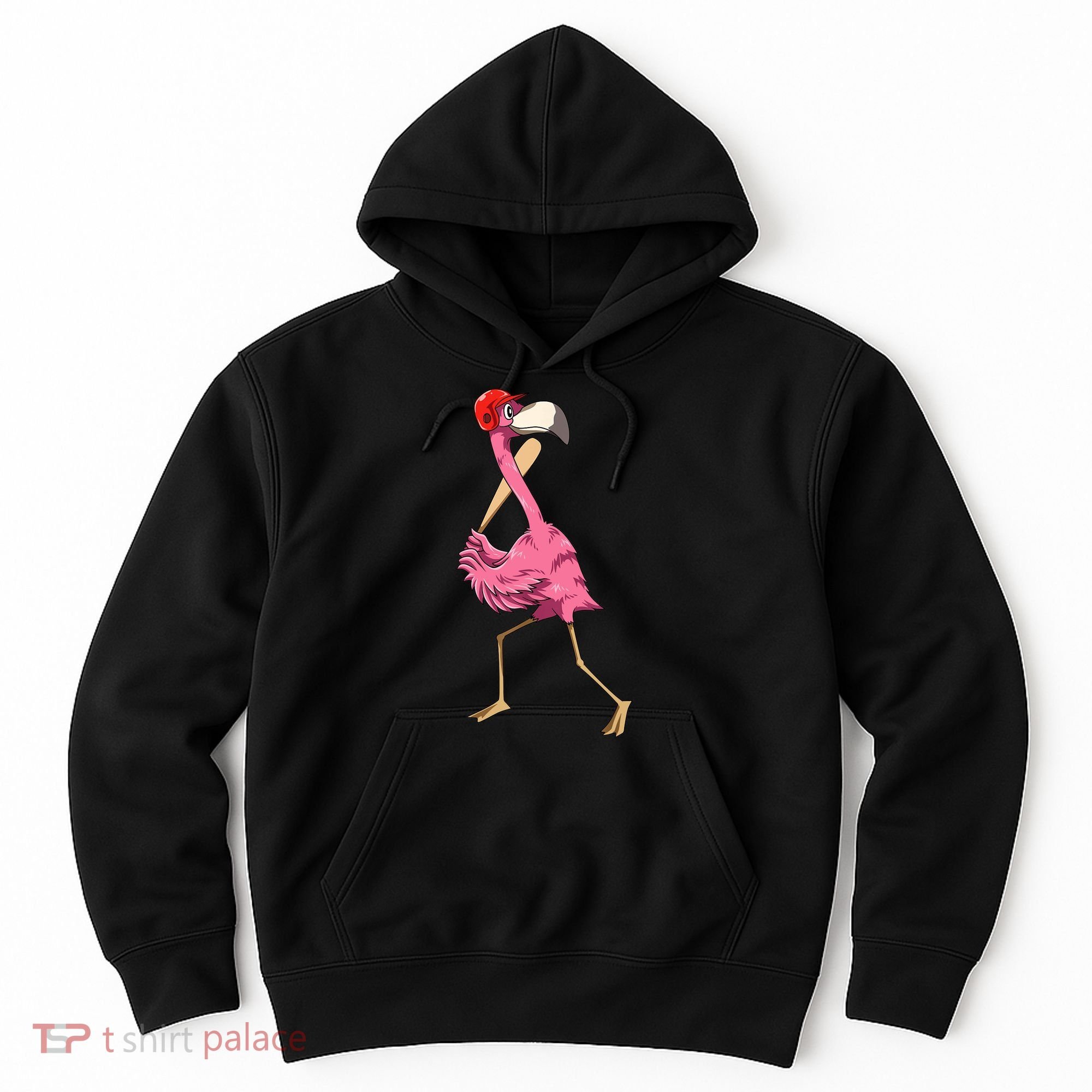 Flamingo Baseball Flamingo Playing Baseball Flamingo Hoodie