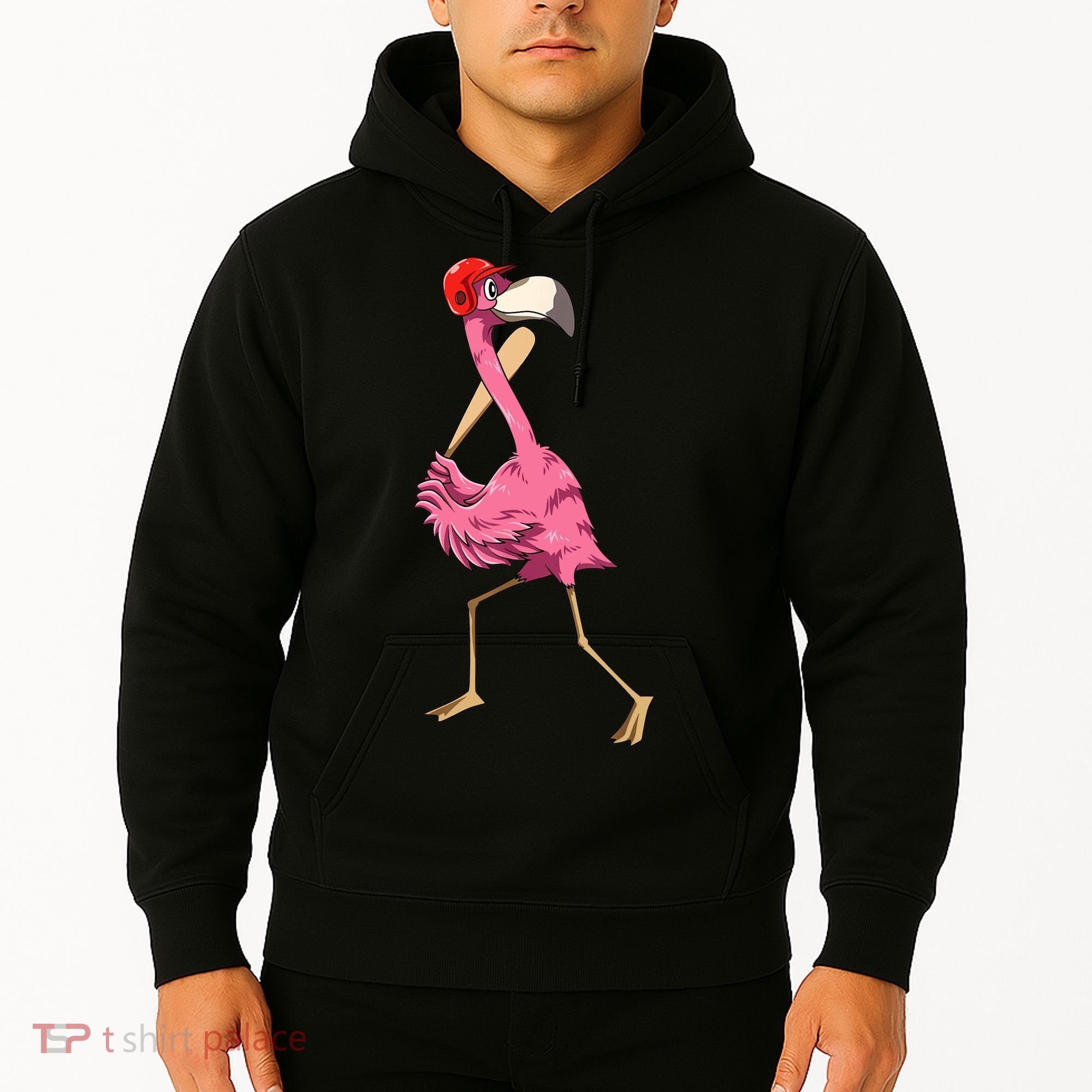 Flamingo Baseball Flamingo Playing Baseball Flamingo Hoodie