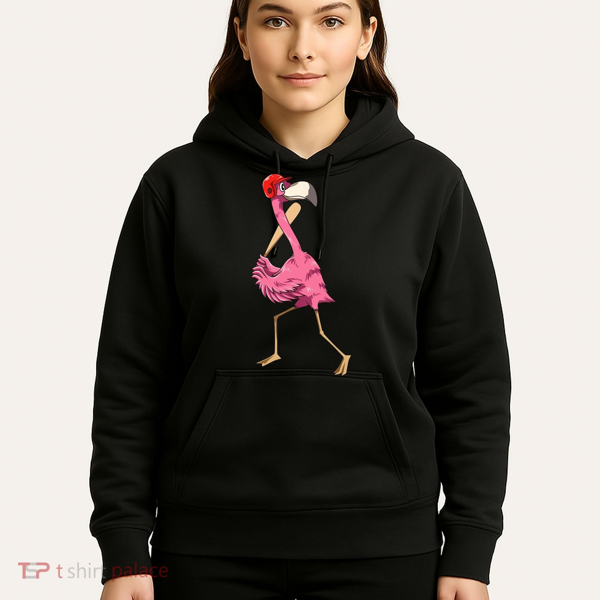 Flamingo Baseball Flamingo Playing Baseball Flamingo Hoodie
