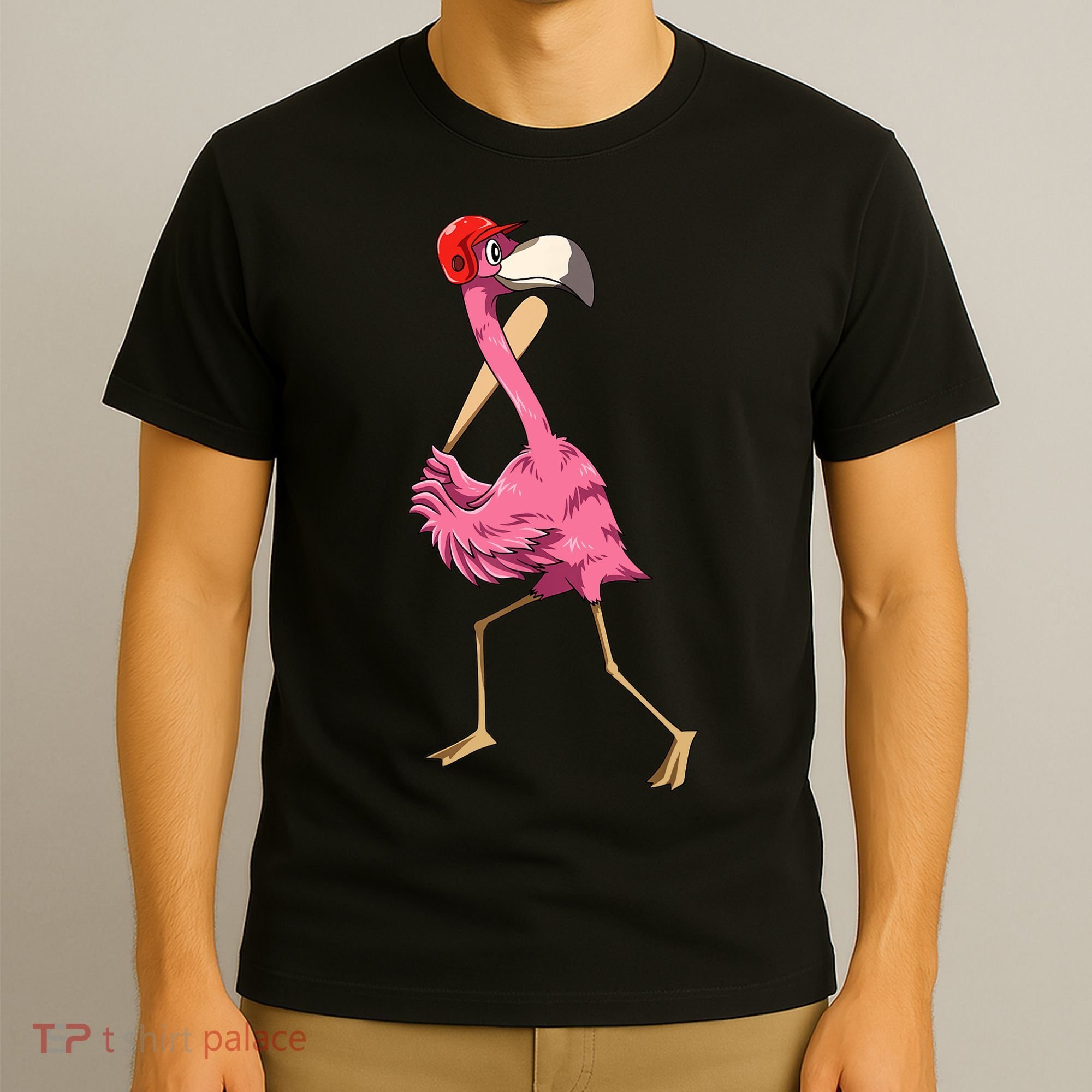 Flamingo Baseball Flamingo Playing Baseball Flamingo T-Shirt