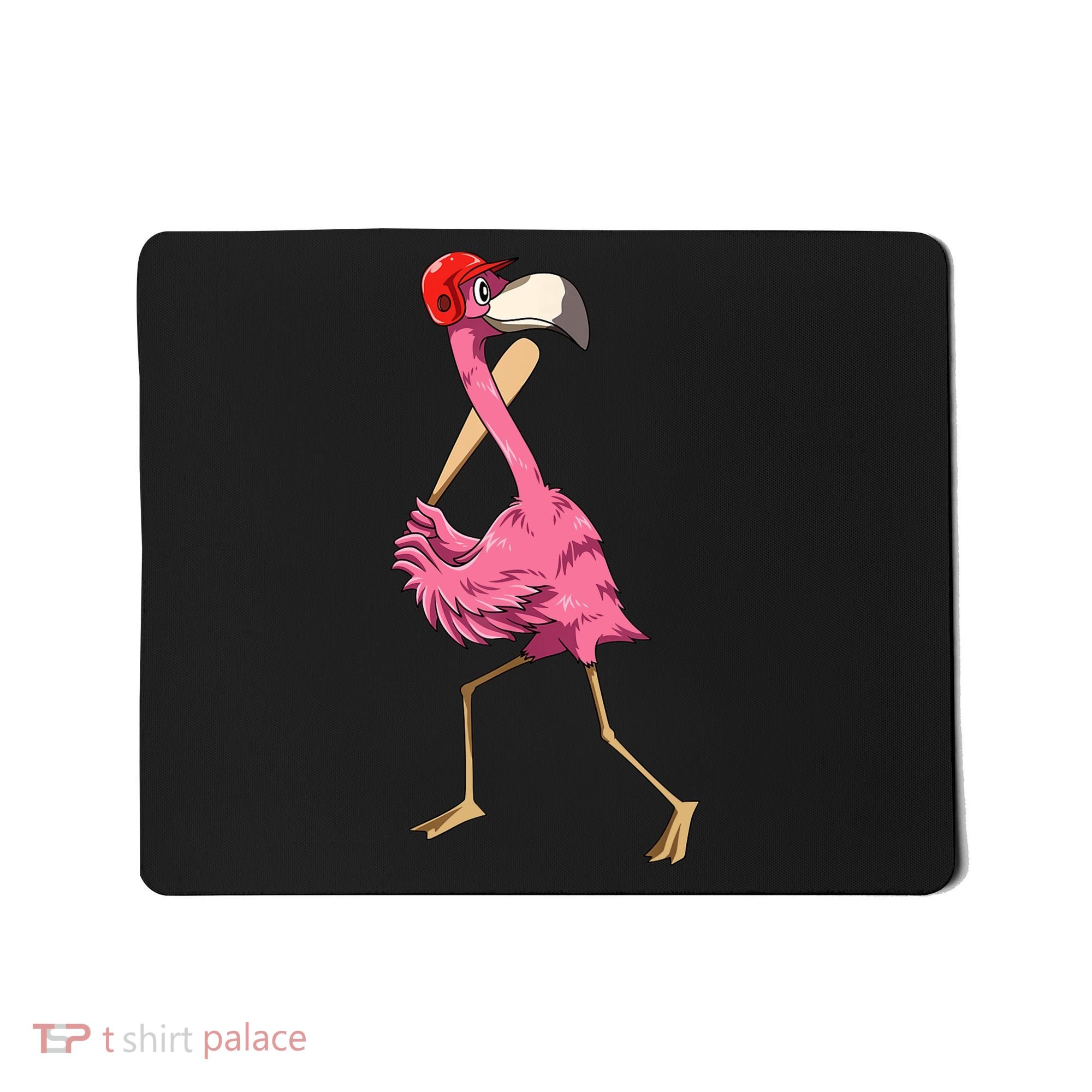 Flamingo Baseball Flamingo Playing Baseball Flamingo Mousepad