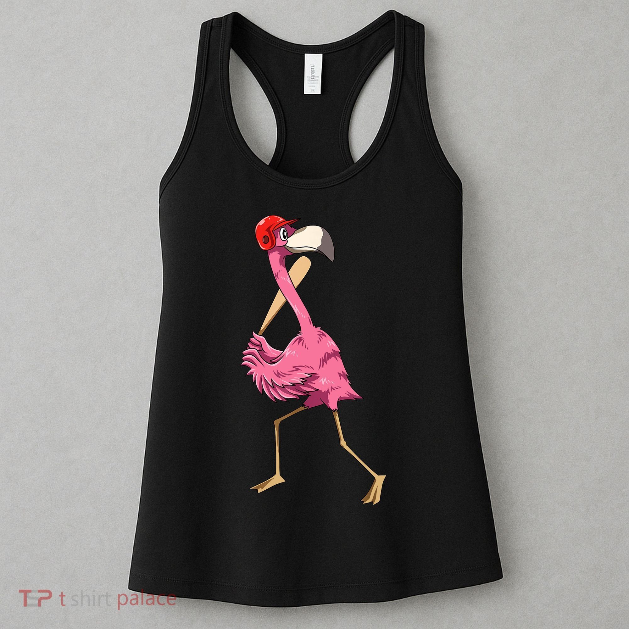 Flamingo Baseball Flamingo Playing Baseball Flamingo Women's Tank Top