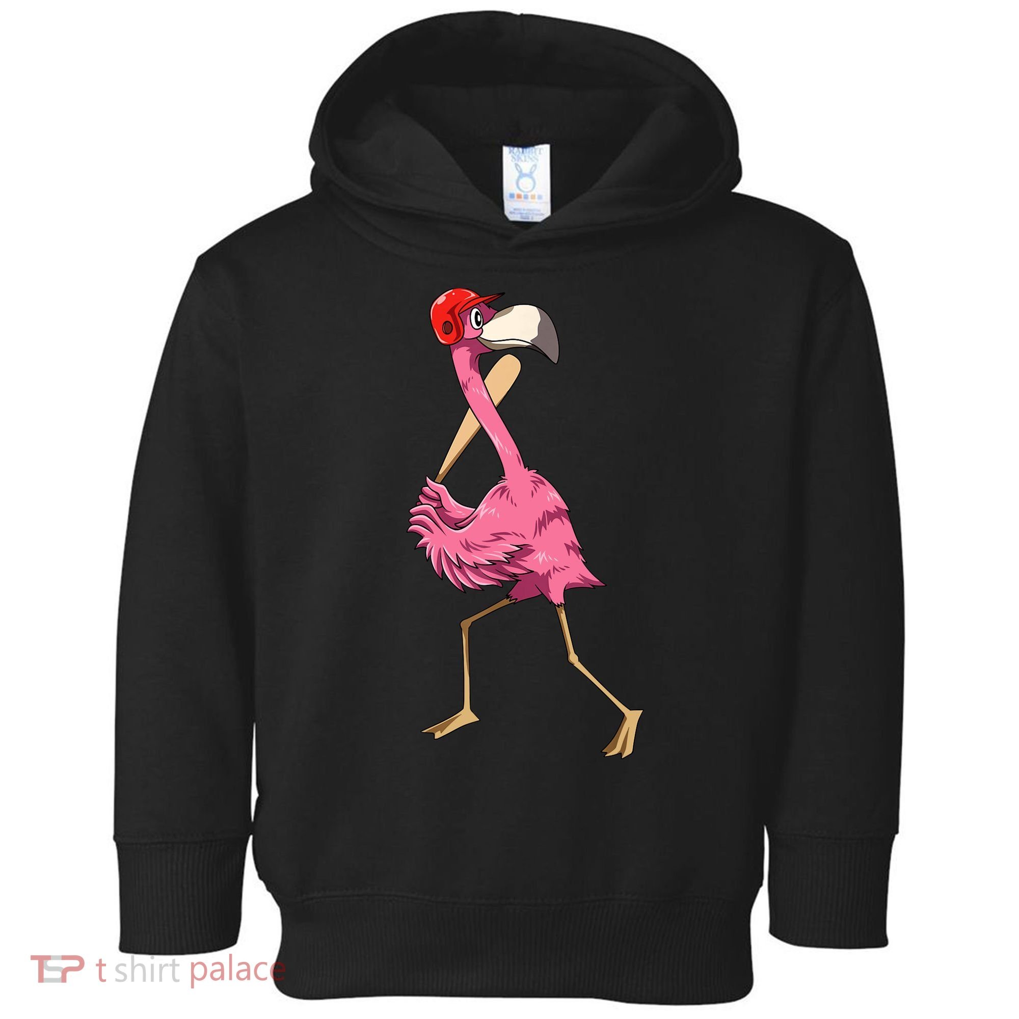 Flamingo Baseball Flamingo Playing Baseball Flamingo Toddler Hoodie