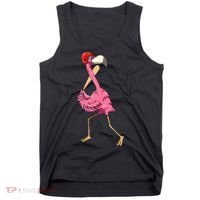 Flamingo Baseball Flamingo Playing Baseball Flamingo Tank Top thumb 0