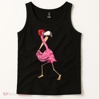 Flamingo Baseball Flamingo Playing Baseball Flamingo Tank Top thumb 2