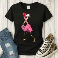 Flamingo Baseball Flamingo Playing Baseball Flamingo Women's T-Shirt thumb 3