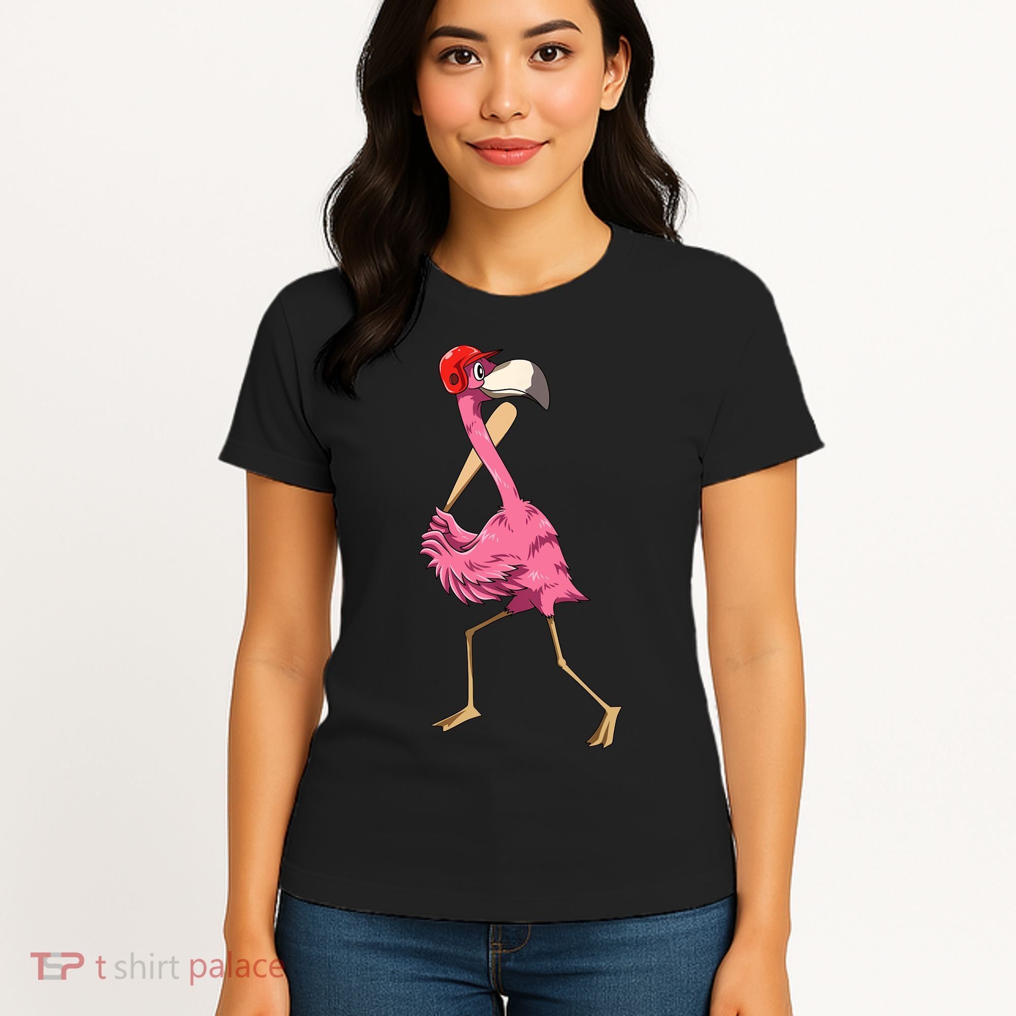 Flamingo Baseball Flamingo Playing Baseball Flamingo Women's T-Shirt