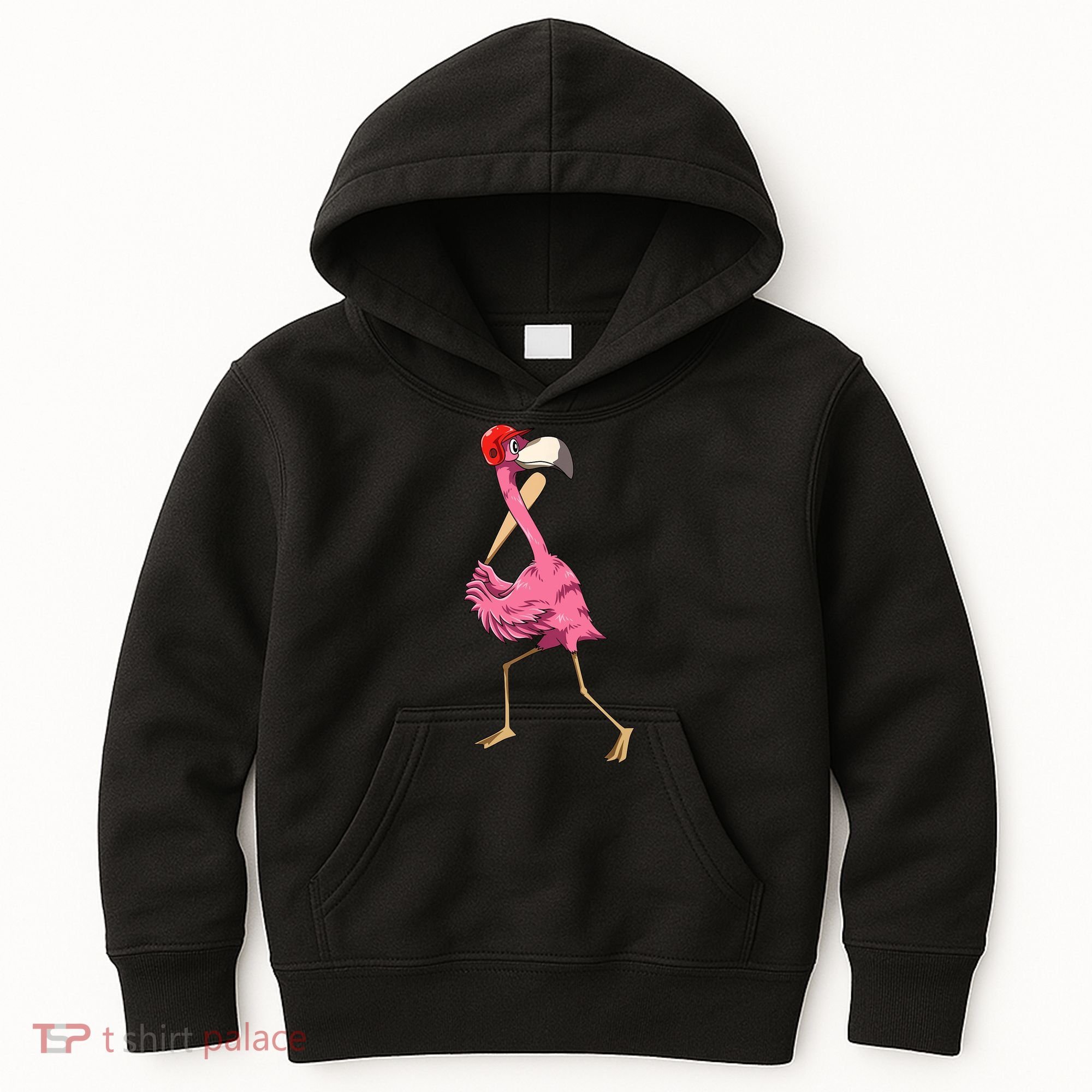 Flamingo Baseball Flamingo Playing Baseball Flamingo Kids Hoodie