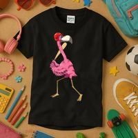Flamingo Baseball Flamingo Playing Baseball Flamingo Kids T-Shirt thumb 3