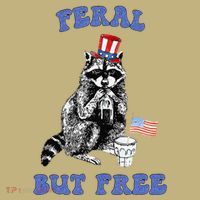 Feral But Free Funny 4th Of July Raccoon Independence Day Long Sleeve Shirt thumb 2