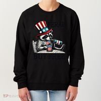 Feral But Free Patriotic Raccoon Funny Usa Women's Sweatshirt thumb 0