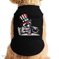 Feral But Free Patriotic Raccoon Funny Usa Doggie Tank thumb 0