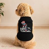 Feral But Free Patriotic Raccoon Funny Usa Doggie Tank thumb 2