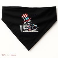 Feral But Free Patriotic Raccoon Funny Usa USA-Made Doggie Bandana thumb 0