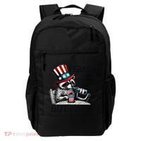 Feral But Free Patriotic Raccoon Funny Usa Backpack thumb 0