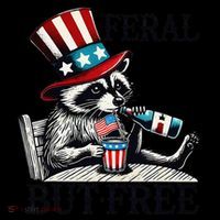 Feral But Free Patriotic Raccoon Funny Usa Coffee Mug thumb 5