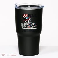 Feral But Free Patriotic Raccoon Funny Usa Tumbler thumb 0