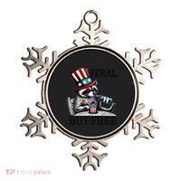 Feral But Free Patriotic Raccoon Funny Usa Ornament thumb 0