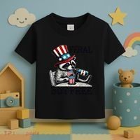 Feral But Free Patriotic Raccoon Funny Usa Toddler T-Shirt thumb 3