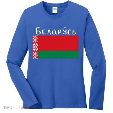 Flag Belarus Freedom Liberty Country Design Gift Women's Long Sleeve Shirt