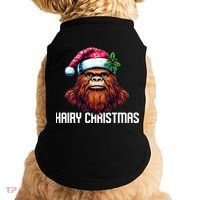 Funny Big Foot Hairy Christmas Cool Gift Doggie Tank thumb 0
