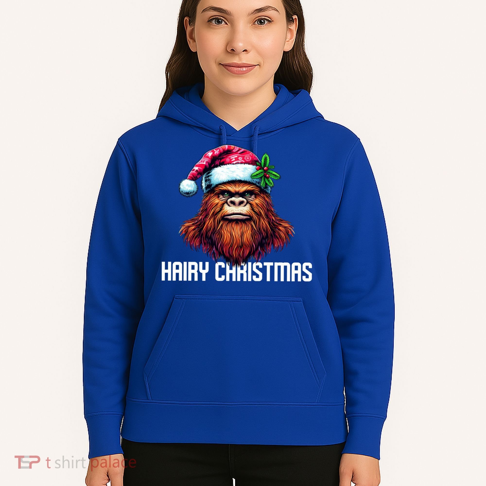 Funny Big Foot Hairy Christmas Cool Gift Hoodie