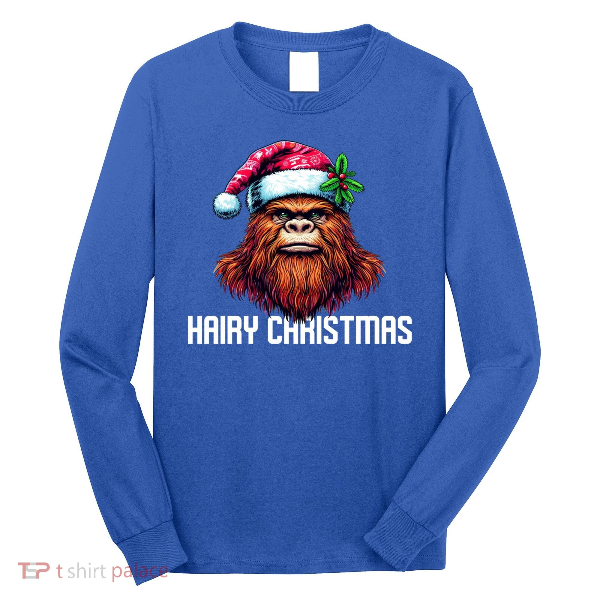 Funny Big Foot Hairy Christmas Cool Gift Long Sleeve Shirt