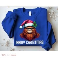 Funny Big Foot Hairy Christmas Cool Gift Sweatshirt thumb 2