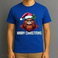 Funny Big Foot Hairy Christmas Cool Gift T-Shirt thumb 3