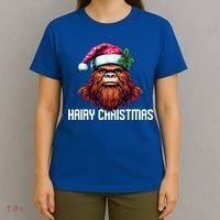 Funny Big Foot Hairy Christmas Cool Gift T-Shirt thumb 4