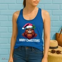Funny Big Foot Hairy Christmas Cool Gift Women's Tank Top thumb 2