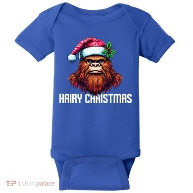 Funny Big Foot Hairy Christmas Cool Gift Baby Bodysuit