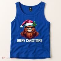 Funny Big Foot Hairy Christmas Cool Gift Tank Top thumb 2