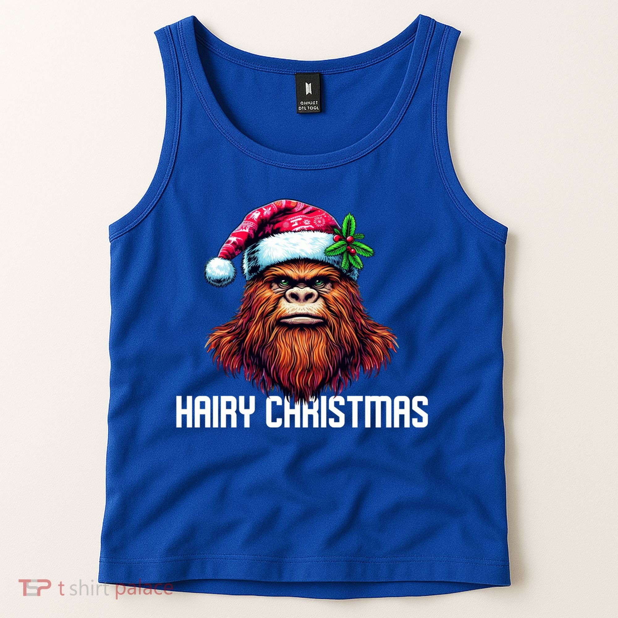 Funny Big Foot Hairy Christmas Cool Gift Tank Top