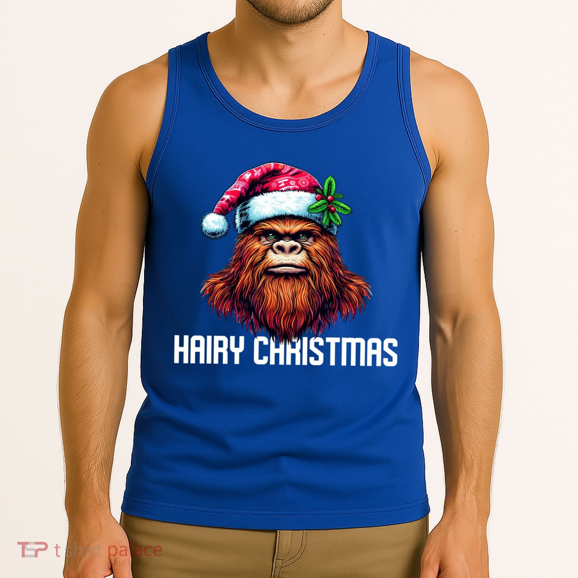 Funny Big Foot Hairy Christmas Cool Gift Tank Top