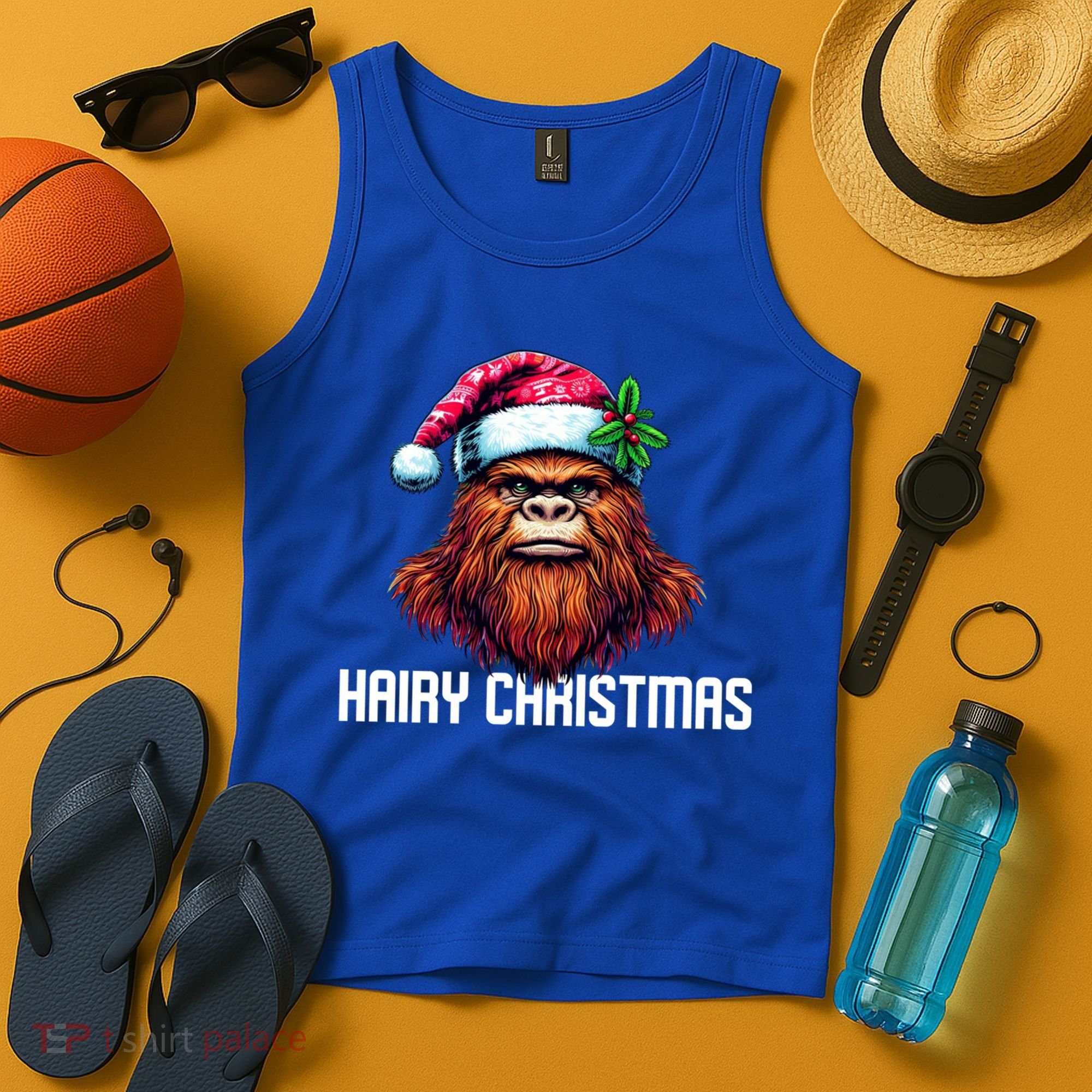 Funny Big Foot Hairy Christmas Cool Gift Tank Top