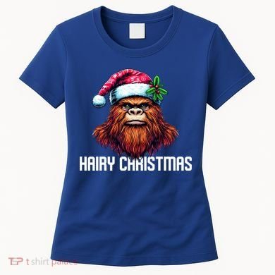 Funny Big Foot Hairy Christmas Cool Gift Women's T-Shirt