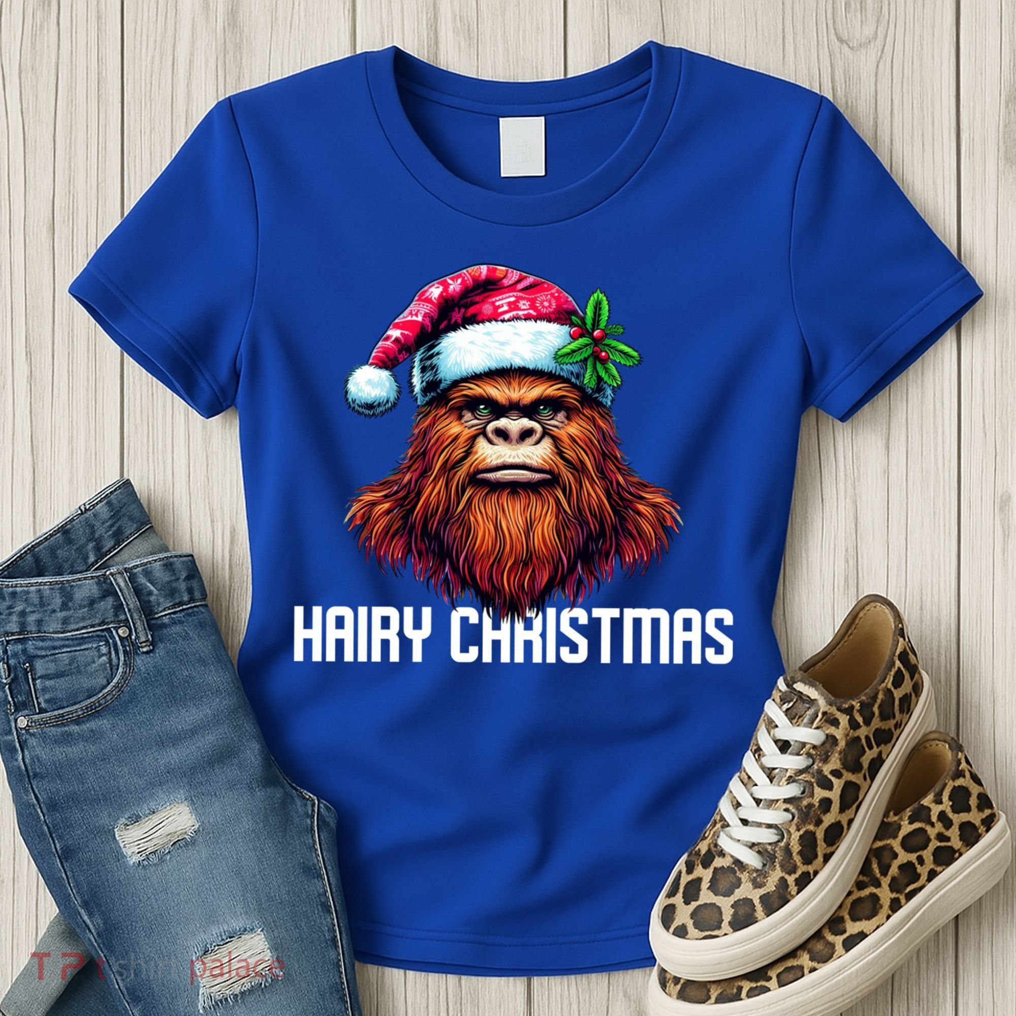 Funny Big Foot Hairy Christmas Cool Gift Women's T-Shirt
