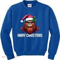 Funny Big Foot Hairy Christmas Cool Gift Kids Sweatshirt thumb 0