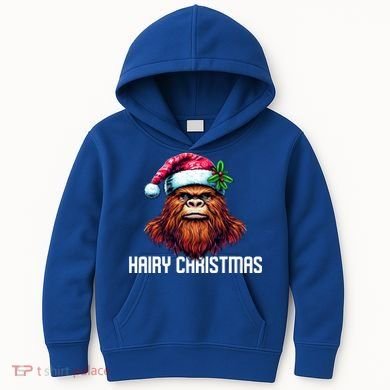 Funny Big Foot Hairy Christmas Cool Gift Kids Hoodie