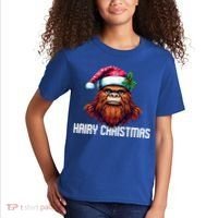 Funny Big Foot Hairy Christmas Cool Gift Kids T-Shirt thumb 2