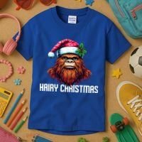 Funny Big Foot Hairy Christmas Cool Gift Kids T-Shirt thumb 3