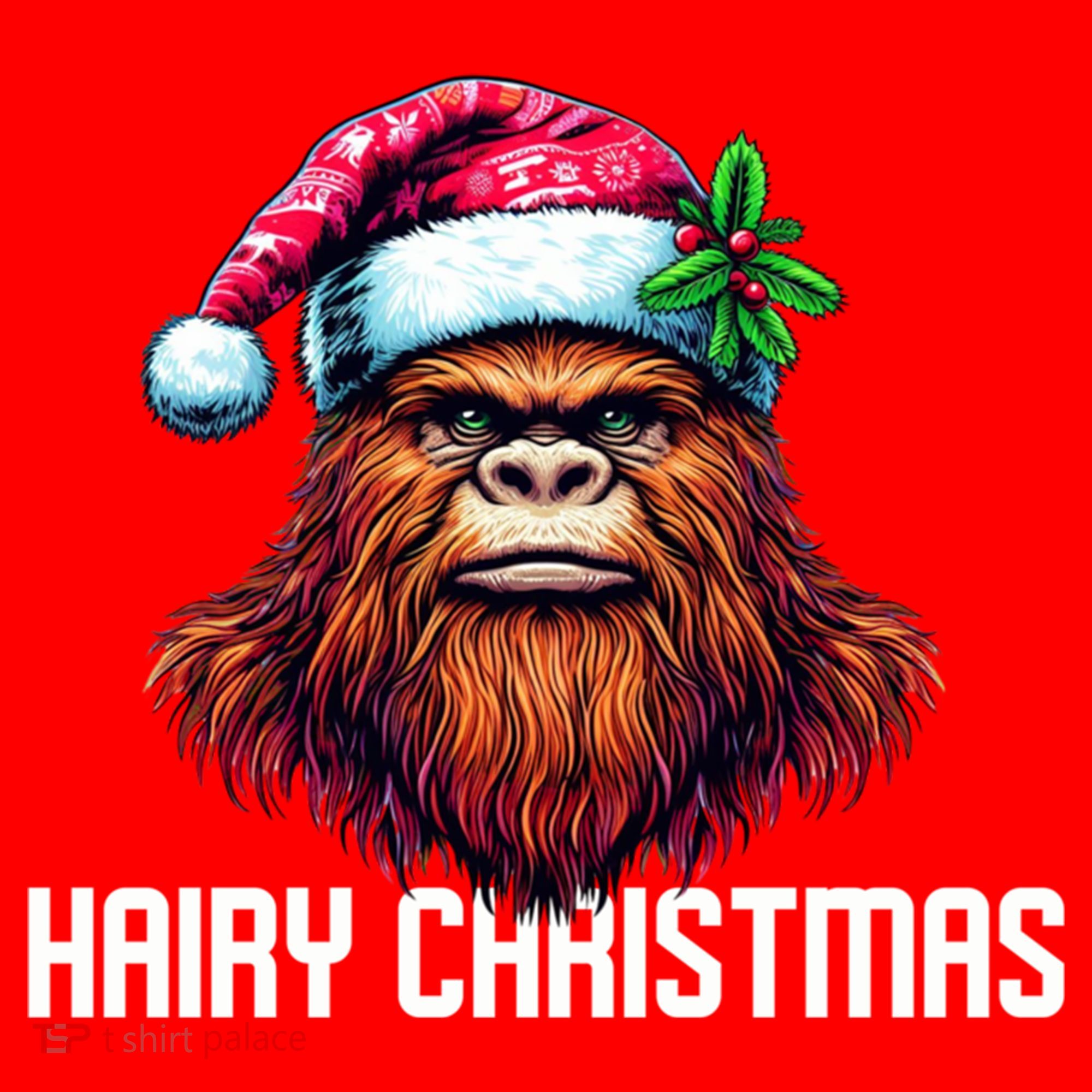 Funny Big Foot Hairy Christmas Cool Gift Santa Hat