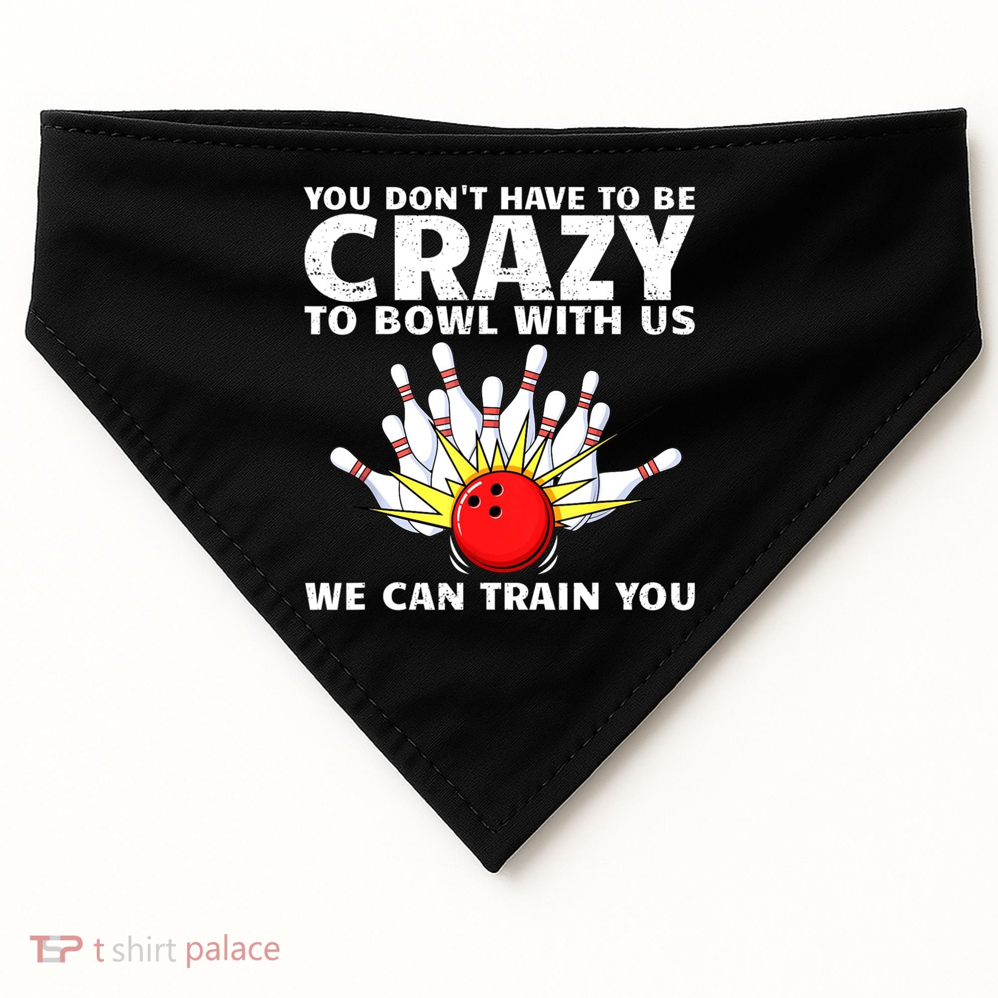 Funny Bowling For Women Bowler Team Bowling Target Spare USA-Made Doggie Bandana