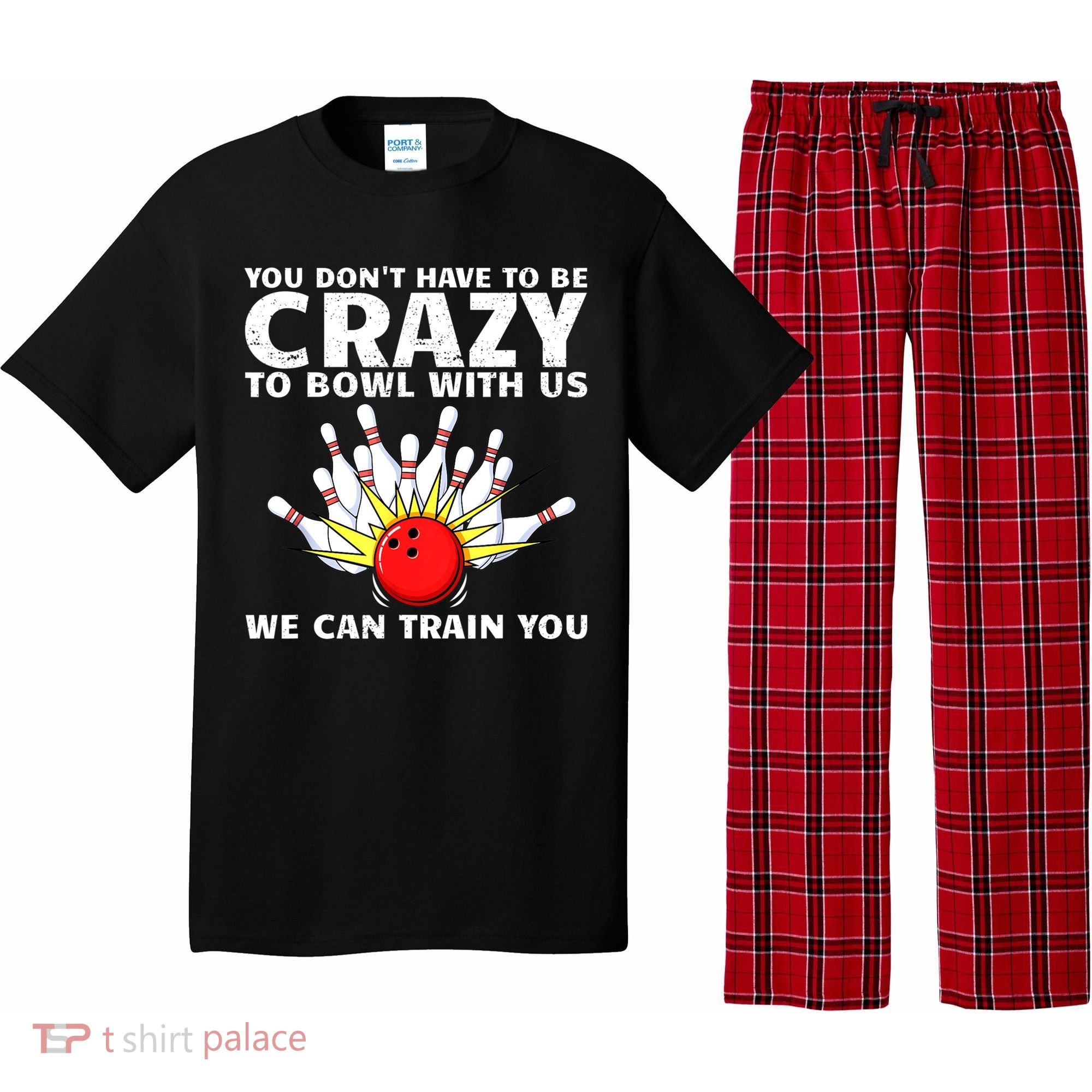 Funny Bowling For Women Bowler Team Bowling Target Spare Pajama Set