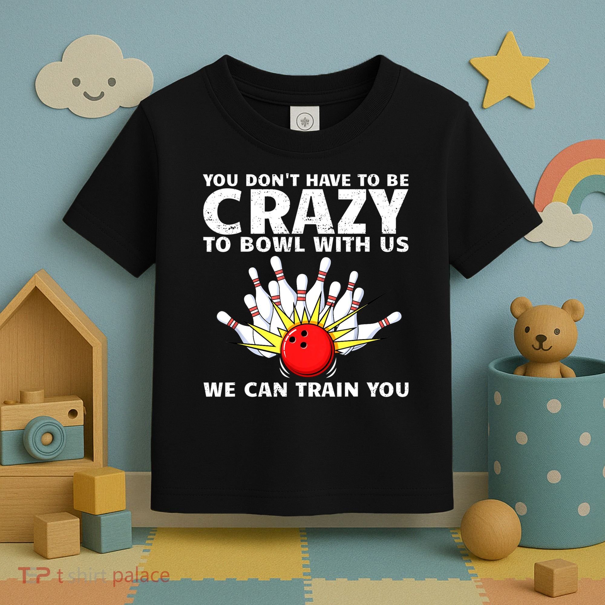 Funny Bowling For Women Bowler Team Bowling Target Spare Toddler T-Shirt