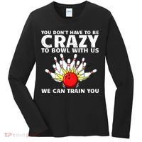 Funny Bowling For Women Bowler Team Bowling Target Spare Women's Long Sleeve Shirt thumb 0
