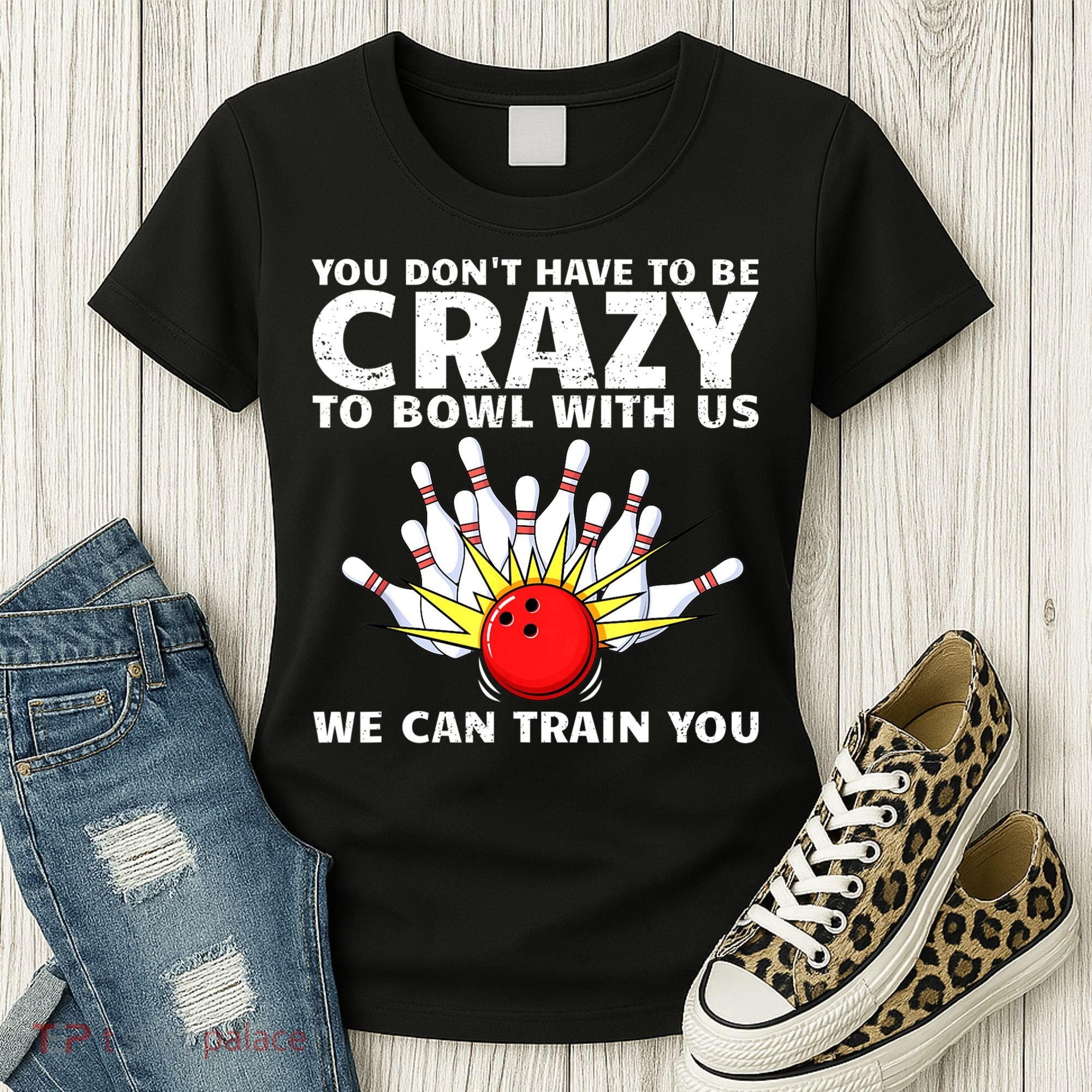 Funny Bowling For Women Bowler Team Bowling Target Spare Women's T-Shirt