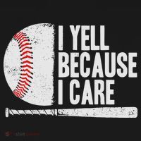 Funny Baseball Fan Humor I Yell Because I Care Baseball Dads Women's Tank Top thumb 5