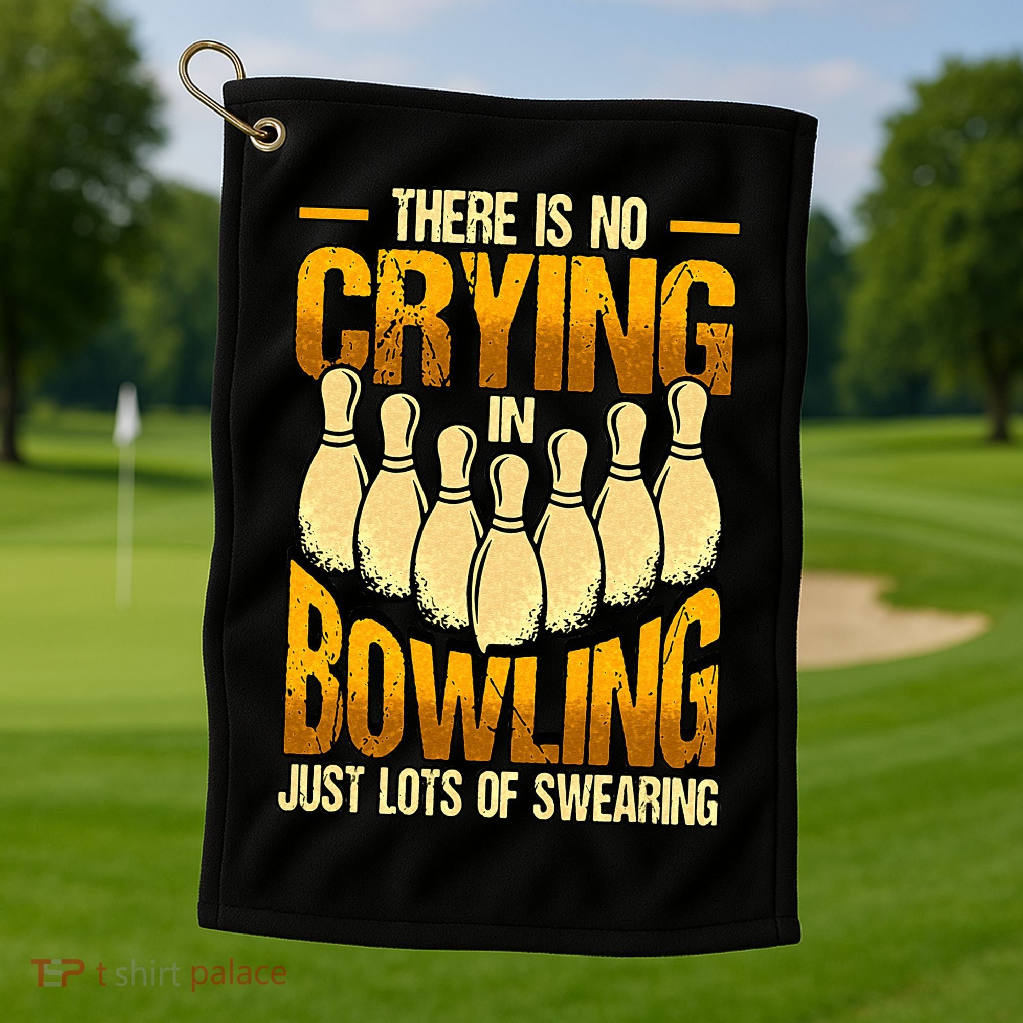 Funny Bowling Golf Towel
